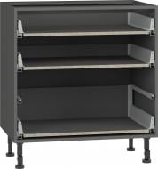 Тумба нижняя Грейд с 2-мя ящиками тандембоксами/Оптимум 800x870x525 мм серый графит