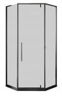 Душевое ограждение EGO RAN 900х900х2000, стекло тонированное 6мм, проф. черный полированный