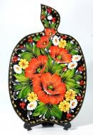 Доска сувенирная "Яблоко" с Петриковской росписью ДшкЯ/НТ5/h360