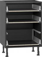 Тумба нижня Грейд з 3-ма ящиками тандембоксами/Оптимум 600x870x525 мм дуб карбон