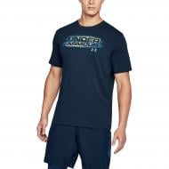 Футболка Under Armour UA Phase Wordmark SS 1310960-408 р.XL синий