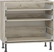 Тумба нижня Грейд з 3-ма ящиками тандембоксами/Оптимум 900x870x525 мм крафт сірий