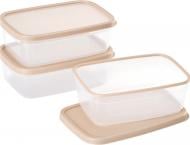 Контейнер харчовий Violet House 0494 Capuccino набір 3 шт. Контейнер харчовий Violet House 0494 Capuccino набір 3 шт.