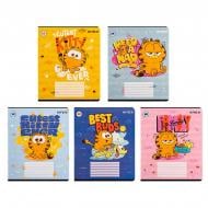 Набір зошитів 12 арк. клітинка Garfield 5 шт. KITE