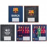 Набір зошитів 12 арк. клітинка FC Barcelona 5 шт. KITE