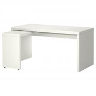 Письмовий стіл IKEA MALM із висувною панеллю Білий (702.141.92)