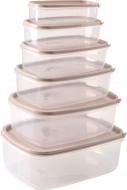 Контейнер харчовий Violet House 0496 capuccino набір 6 шт. Контейнер харчовий Violet House 0496 capuccino набір 6 шт.