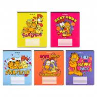 Набір зошитів 18 арк. клітинка Garfield 5 шт. KITE