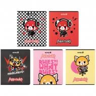 Набір зошитів 24 арк. клітинка Aggretsuko 5 шт. KITE