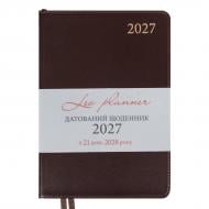 Дневник датированный Aldento интегральный 368 стр. Leo Planner A5 2027 252733 темно-коричневый