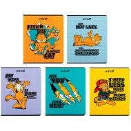 Набір зошитів 24 арк. клітинка Garfield 5 шт. KITE