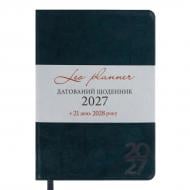 Дневник датированный Case интегральный 368 стр. Leo Planner A5 2027 252745 изумрудный