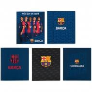Набір зошитів 24 арк. клітинка FC Barcelona 5 шт. KITE