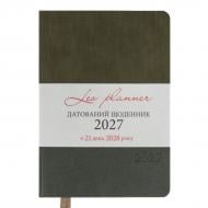 Дневник датированный Velvet мягкий 368 стр. Leo Planner A5 2027 252721 темно-зеленый