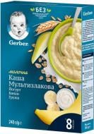 Каша молочна Gerber від 8 місяців мультизлакова з йогуртом, бананом і грушею 240 г