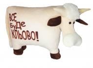 Подушка декоративная Бычок Все будет клево 28x38 см молочный Анна