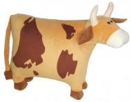 Подушка декоративна Корівка 32x45 см бежевий із коричневим Анна