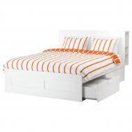 Каркас двоспального ліжка IKEA BRIMNES 140x200 см Білий (590.991.36)