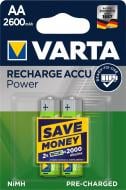 Аккумулятор Varta Rechargeable Accu 2600 mAh 2 Ni-MH (READY 2 USE) AA (пальчиковые) 2 шт. (05716101402)