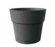 Горшок посадочный пластик Ethica 30x29 см круглый антрацит 11,8 л Stefanplast (68151)
