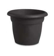 Горщик посадковий пластик Linea Mediterraneo 40 см круглий антрацит 20 л Stefanplast (82404)