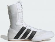 Боксерки унисекс весенние Adidas BOX HOG CLASSIC FTWWHT/CBLACK/FTWWHT JS4436 р.42 2/3 белые