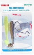 Оснастка Balzer Carolina/Texas/Jig Perch fluorocarbon 0.6m/0.33mm, крю. №1/0, 15гр, 2 силиконовых экз.