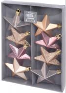Набор елочных игрушек пластиковых Звездочки в ассортименте d60 мм 8 шт./уп.