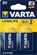 Батарейка Varta Longlife 6LR61 2 шт. (04122101412)