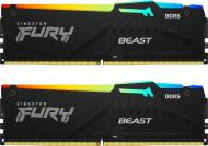 Оперативна пам'ять Kingston DDR5 SDRAM 16 GB (2x8GB) 5200 MHz (KF552C40BBAK2-16) FURY Beast RGB