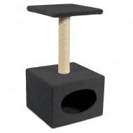 Когтеточка Природа Д11 с будкой 36х36х65 см Серая