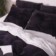 Наволочка велюр Winter Terry 28-0037 Mimosa 45x45 см черный/белый MirSon