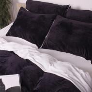 Наволочка велюр Winter Terry 28-0037 Mimosa 60x60 см черный/белый MirSon