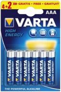 Батарейка Varta HIGH Energy AAA BLI 6 (4+2) (4903121436*)
