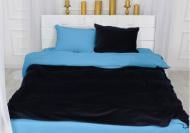 Наволочка велюр Winter Terry 28-0042 Gladiolus 70x70 см черный/голубой MirSon