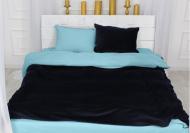 Наволочка велюр Winter Terry 28-0043 Spurge 50x50 см черный/голубой MirSon