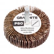 Круг лепестковый GRAPHITE 60 мм P80 58T389