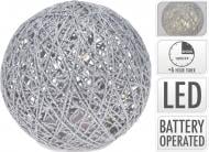 Декоративная фигура встроенный светодиод (LED) Шар серебряный с подсветкой 1 ламп 15 см