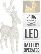 Декоративная фигура встроенный светодиод (LED) Олень белый 45 см