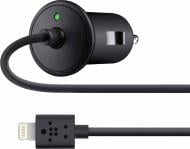 Зарядний пристрій у машину Belkin USB Charger Lightning cable Black (F8J076btBLK)