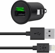 Зарядний пристрій у машину Belkin USB MicroCharger Lightning cable Black (F8J090bt04-BLK)