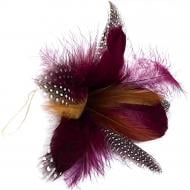 Цветок декоративный лилия перьевая бордо