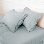 Наволочка Linen Natural Caspian 50x70 см серо-голубой MirSon