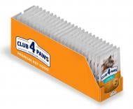 Консерва Club 4 Paws для стерилизованных кошек индейка в соусе пауч 24 шт 80 г