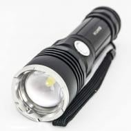 Фонарь светодиодный Quantum 10W LED c zoom-фокусом USB серия Solid-M 700 Lm черный QM-FL1020-18650/1500-PB