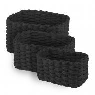 Набор корзин Ardesto плетеных для хранения Prestigio (3.3/2.2/1.4л) ARHC2505BL