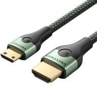Кабель Vention HDMI M to mini M 2 м черный с зеленым (AGJGH)