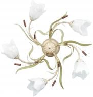 Люстра потолочная Геотон 5xE27 золотисто-бежевый НПБ 02-5х60-066 Р-В355