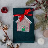 Полотенце махровое Новый Год 50x90 см зеленый La Nuit