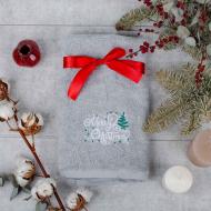 Полотенце махровое Новый Год 50x90 см серый La Nuit